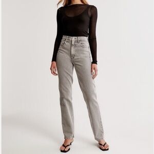 The 90's ultra high rise straight leg jeans